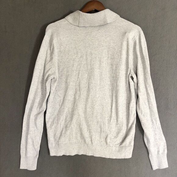 American Eagle Outfitters Cardigan Mens Sz M Grey Sweater Shawl Collar Button Up - Picture 9 of 10